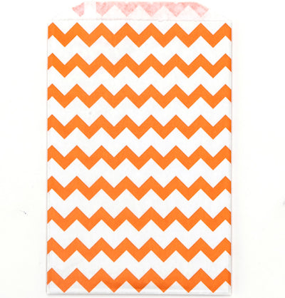 Papiertüten orange ZickZack-Streifen