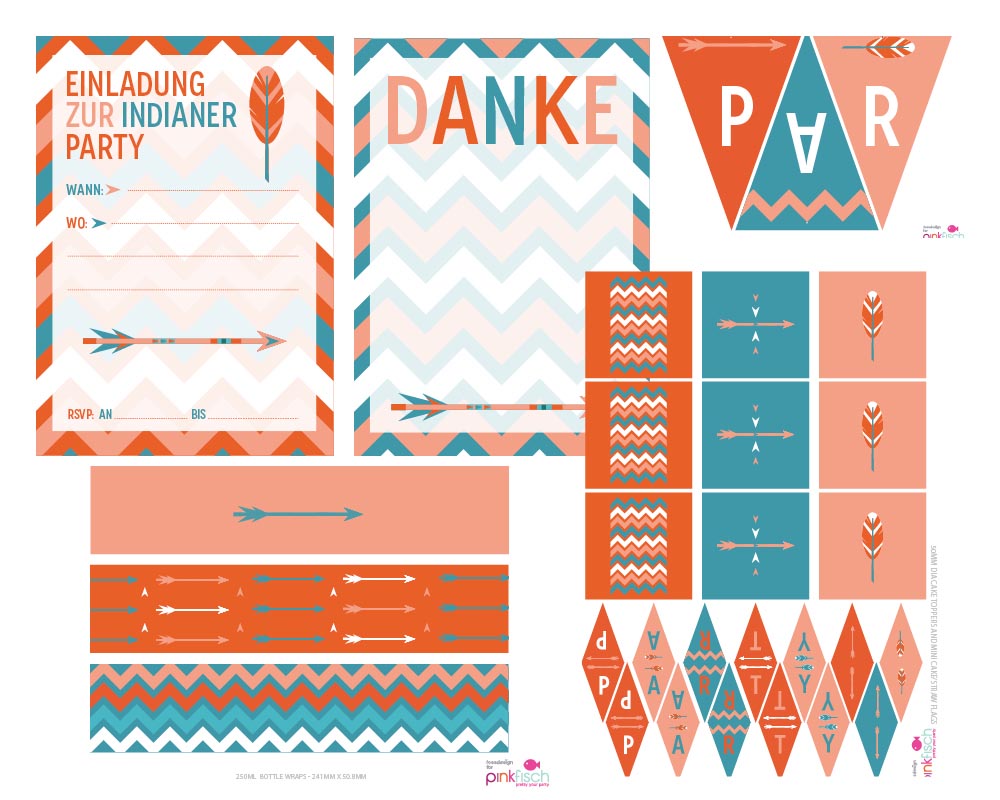 Printables Indianer Party