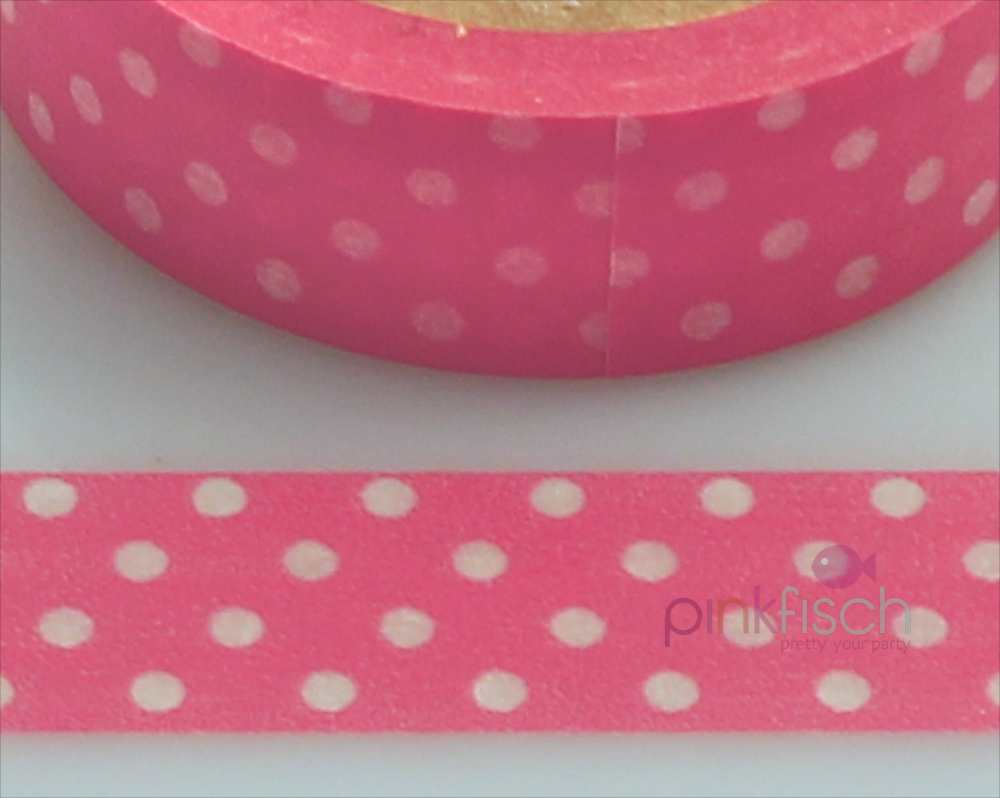 Masking Tape, pink mit weissen Punkten