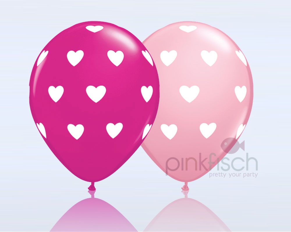 Ballon Mix Rosa-Pink Herzen