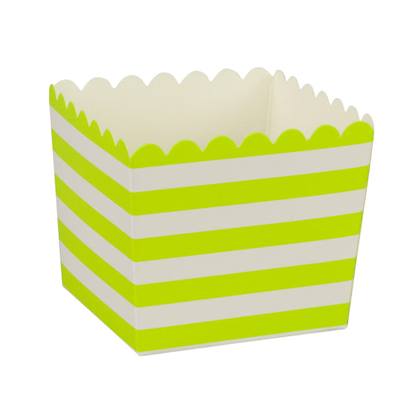 Snackbox lime grün gestreift, klein
