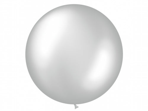 Riesenballon Silber uni, 80cm