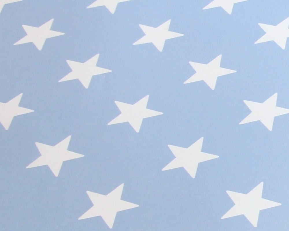Geschenkpapier Sterne hellblau, 49x69cm, 2 Bögen