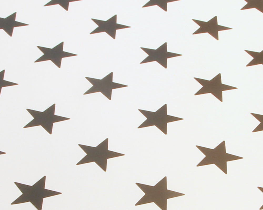 Geschenkpapier Sterne schwarz auf weiss, 49x69cm, 2 Bogen