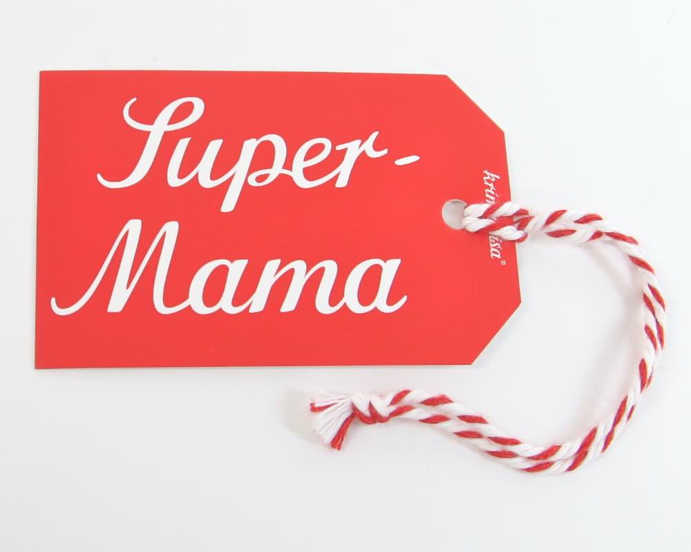 Geschenk-Anhänger Super-Mama