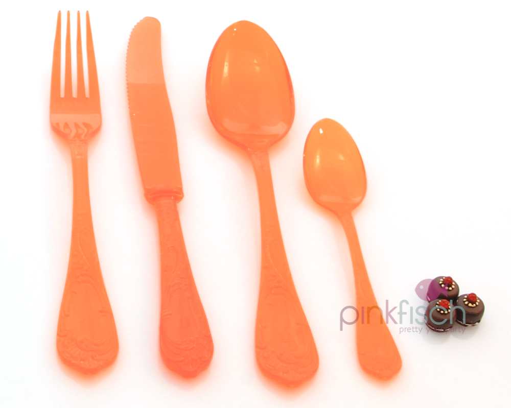 Design Besteck-Set, Re-Usable, 4-teilig, orange