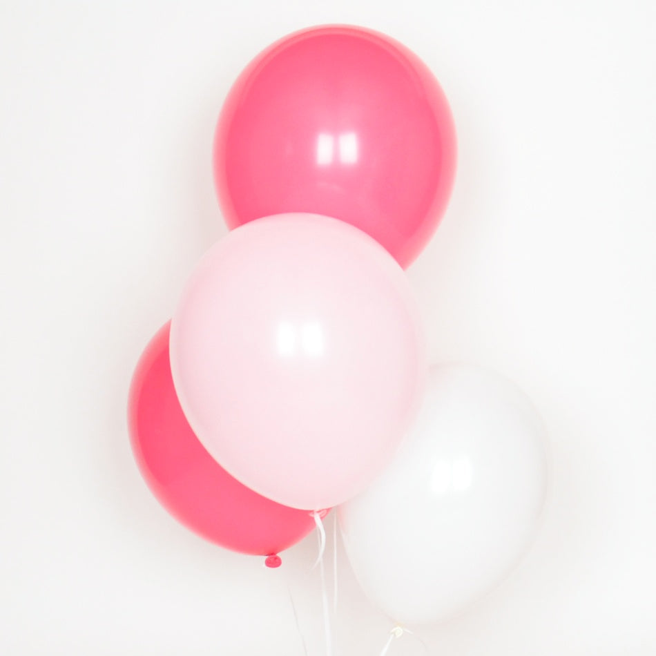 Ballon-Set Trio, rosa pink weiss