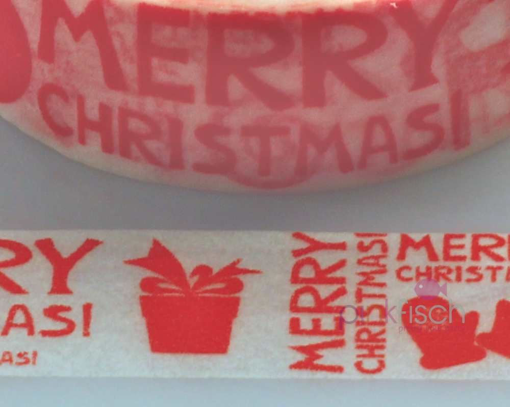 Masking Tape, Merry Christmas, rote Symbole