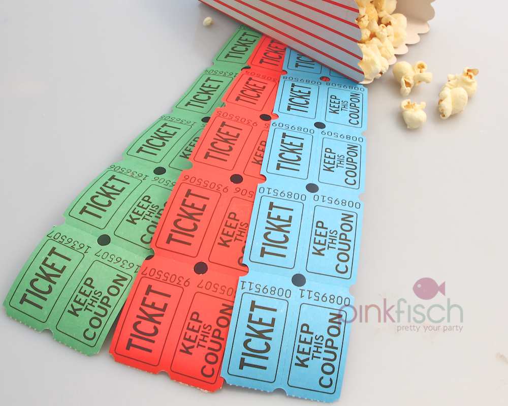 Papierstreifen, Eintrittskarte Kino Ticket, 30 Stk