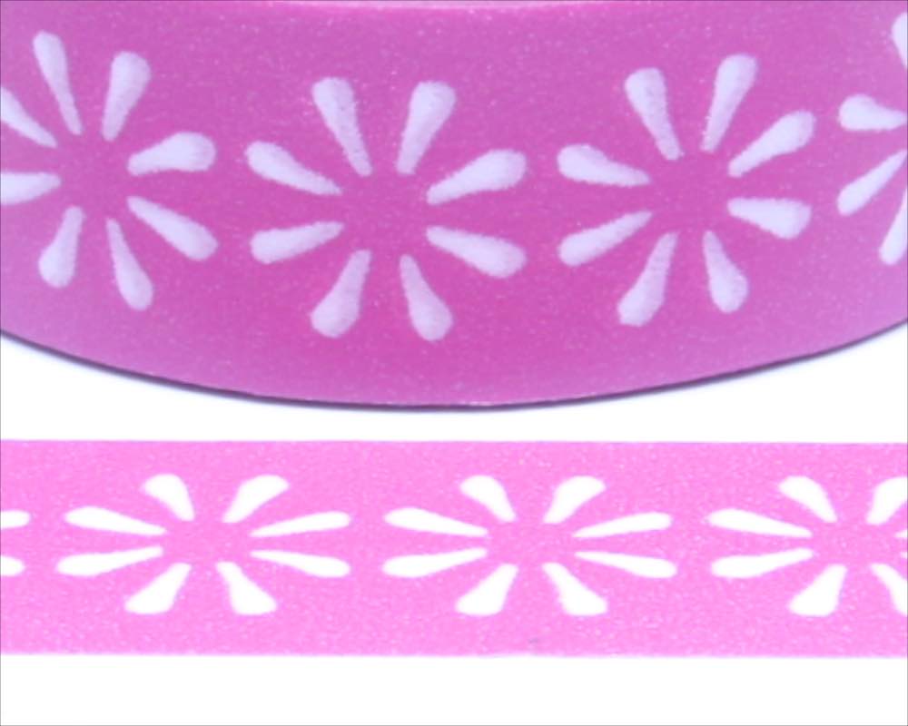 Masking Tape, Blumenstempel, pink