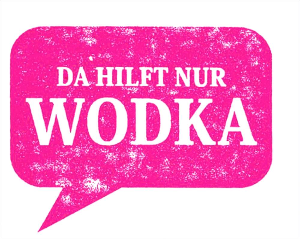 Stempel, 3 cm, da hilft nur Wodka