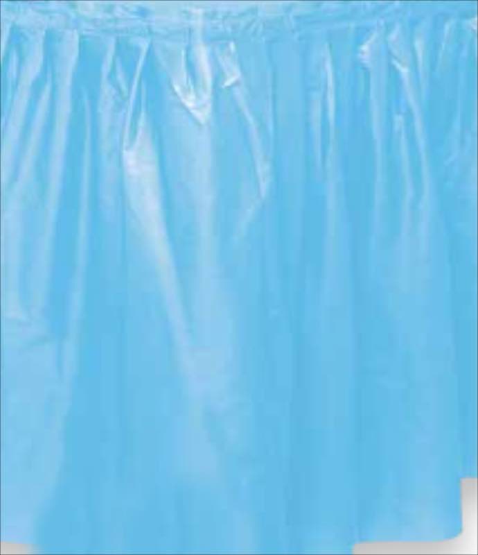 PVC Tischvorhang, uni, hellblau