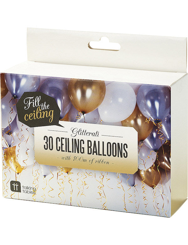 Ballon-Set, 3 Farben perleneffekt, 30 Stk.