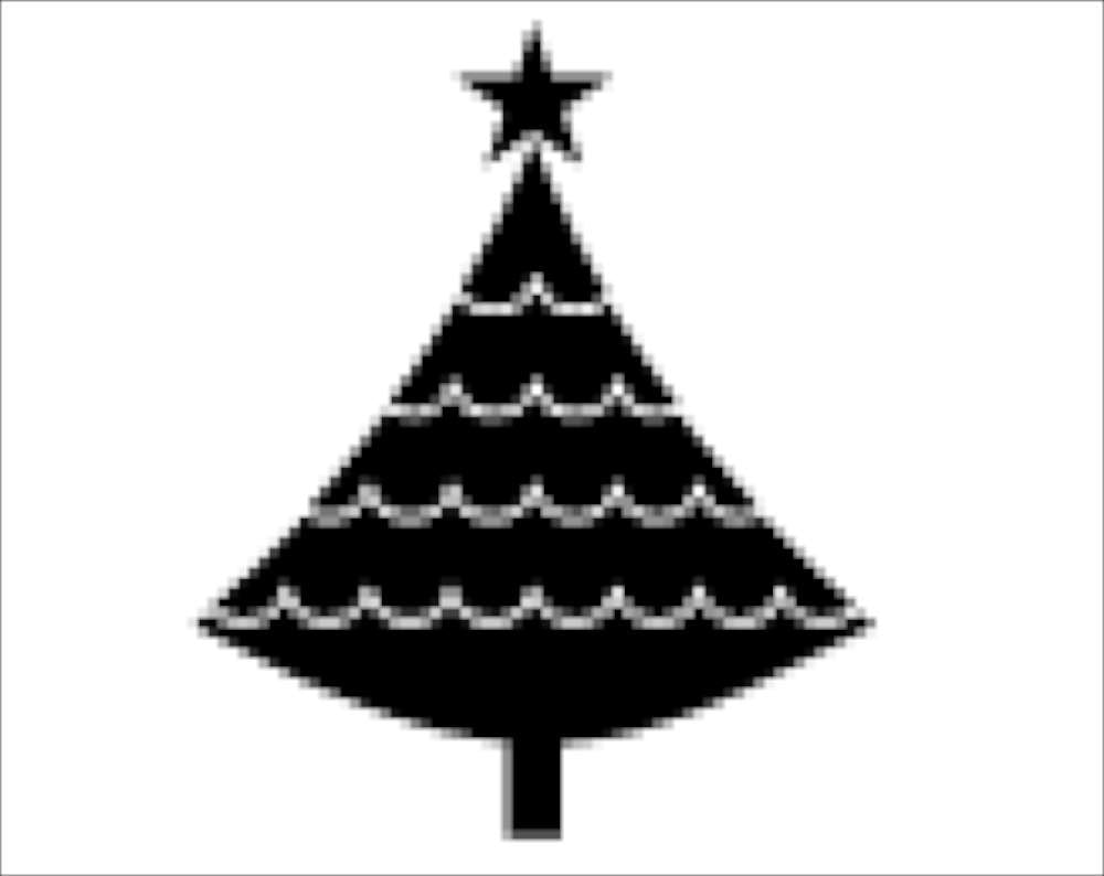 Stempel, Mini, Weihnachtsbaum