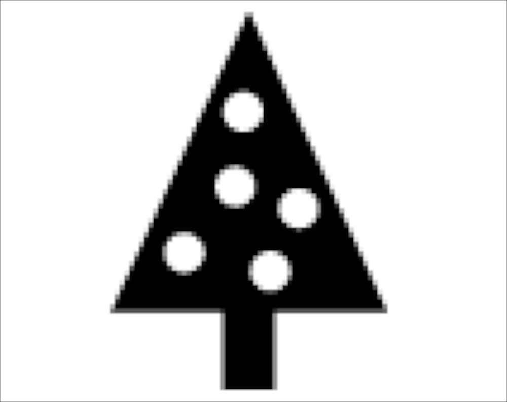 Stempel, Mini, Weihnachtsbaum Kugel