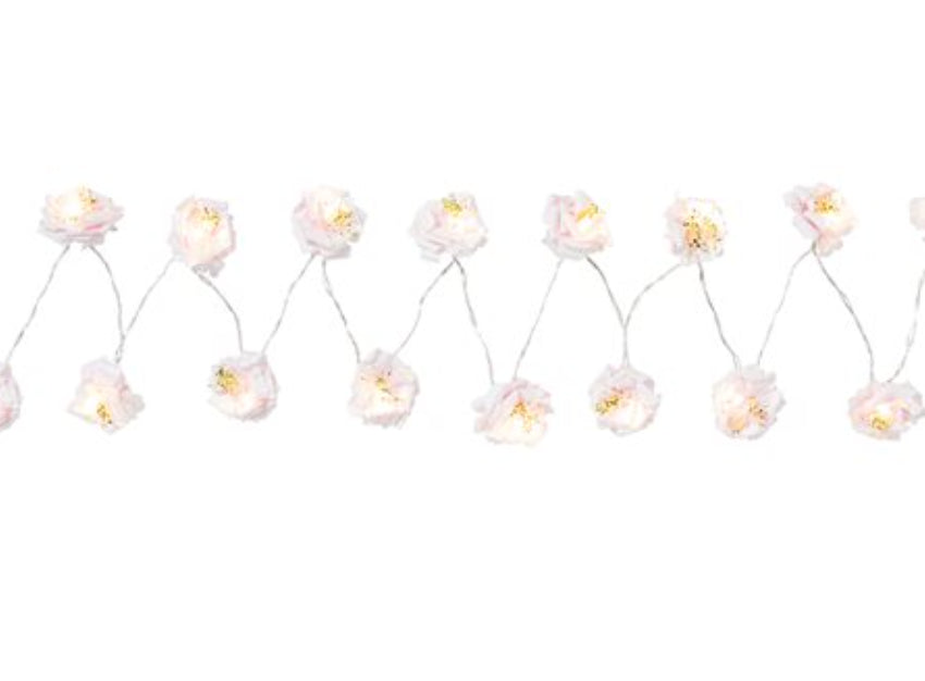Lichtergirlande Papierblumen, LED