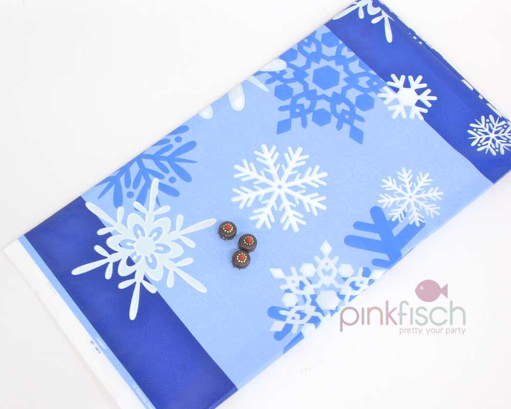 PVC Tischdecke, Schneeflocke Blautöne
