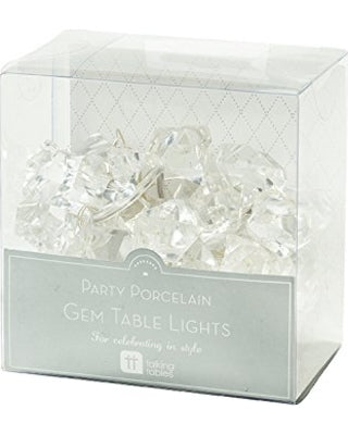 Lichtergirlande, LED, Silber Kristall