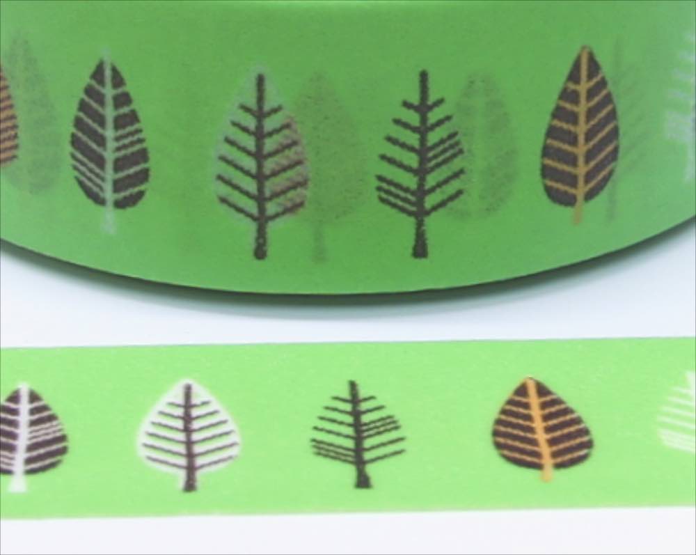 Masking Tape, Blätter auf grün