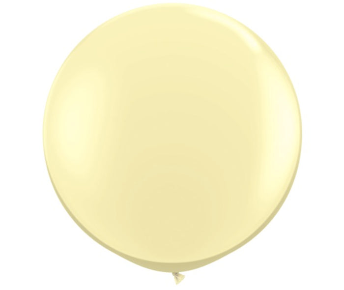 Riesenballon Elfenbein mit Perleffekt, uni, 80cm