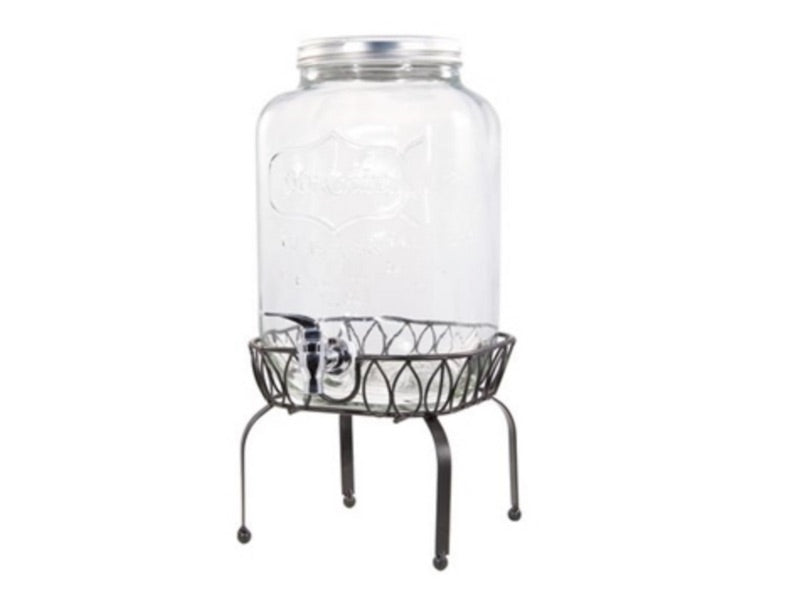 Glas Getränkespender, Metallständer, 7.5 Liter