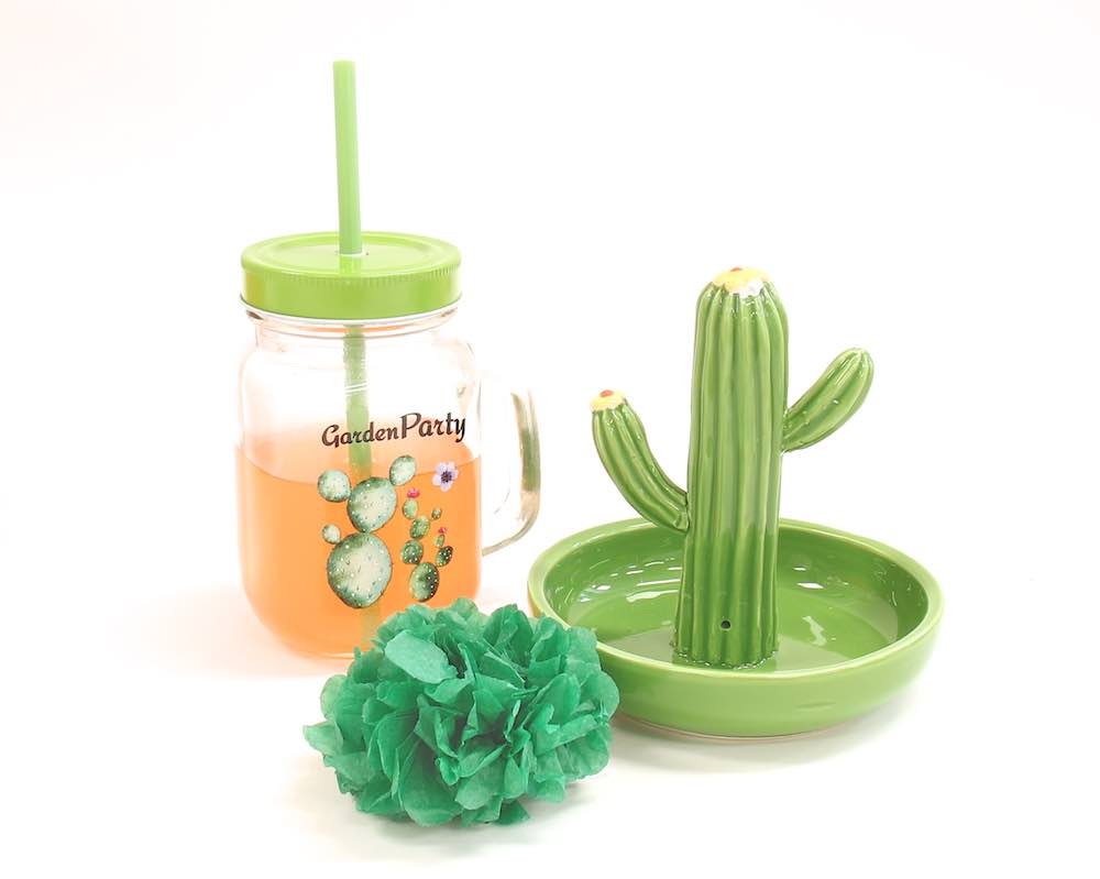 Henkel-Glas, Kaktus grün, 450ml, 4er Set