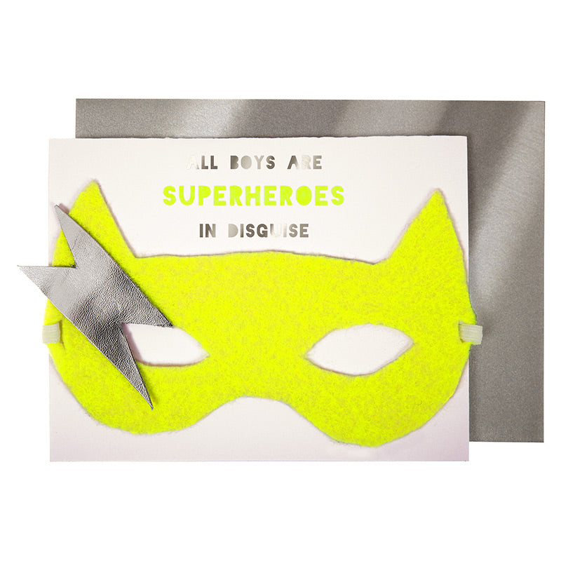 Karte Superhero mit Maske, Happy Birthday, 1 Stk