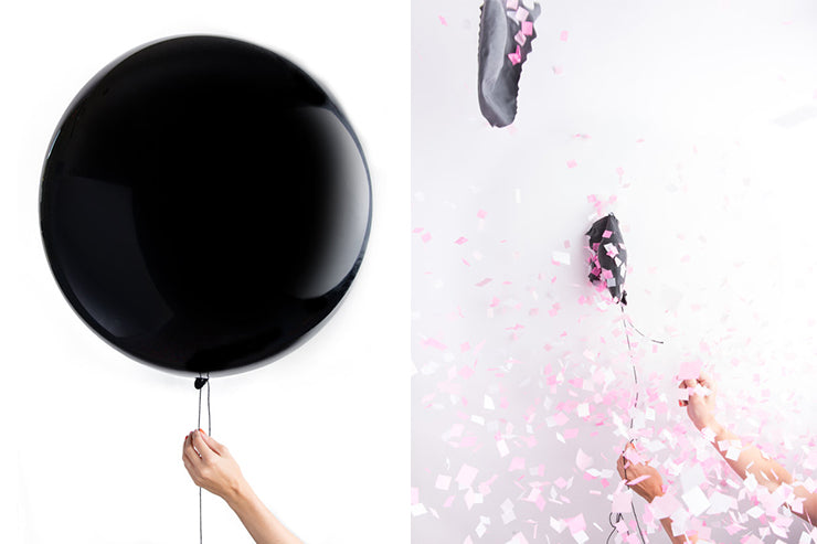 Gender Reveal Ballon, Konfetti rosa, 90cm