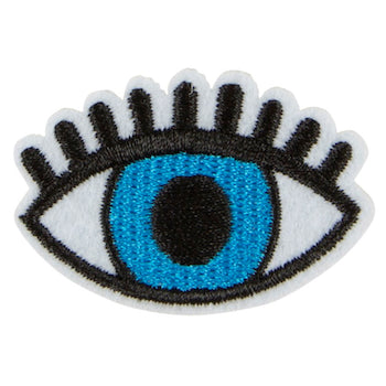 Bügelbild blaues Auge