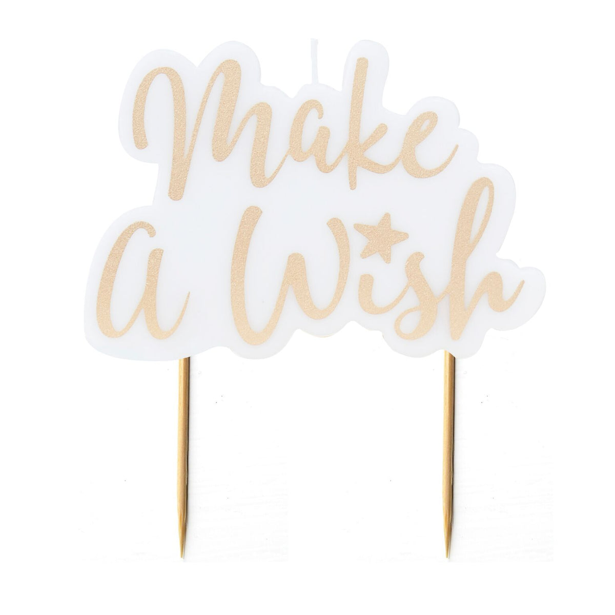 Geburtstagskerze Make a Wish, Gold