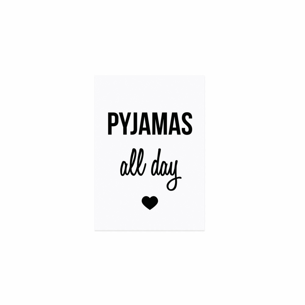 Postkarte Pyjama all day, 1 Stk