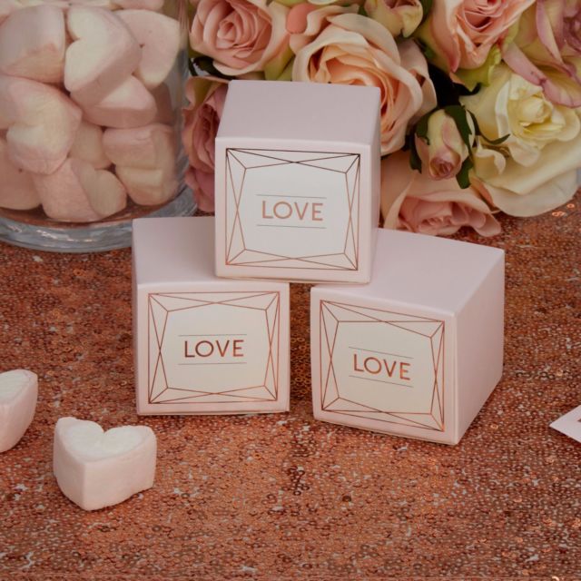 Geschenkbox Geo Blush Love, 10 Stk