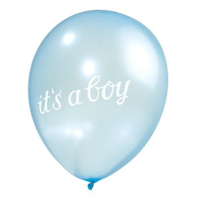 Ballon It´s a boy, hellblau, 5 Stk.