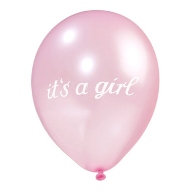 Ballon-Set, It´s a girl, rosa, 5 Stk