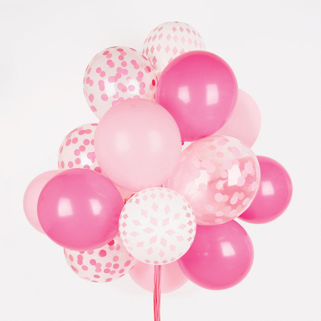 Ballon-Set, Diamanten rosa