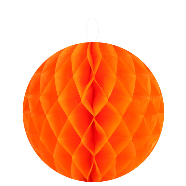Papier Wabenball, orange, 2 Stück, 10 cm