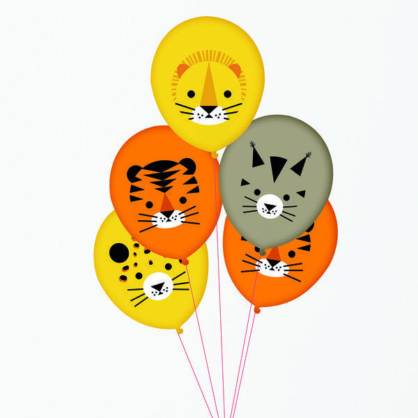 Ballon-Set, Safari, Tiergesichter