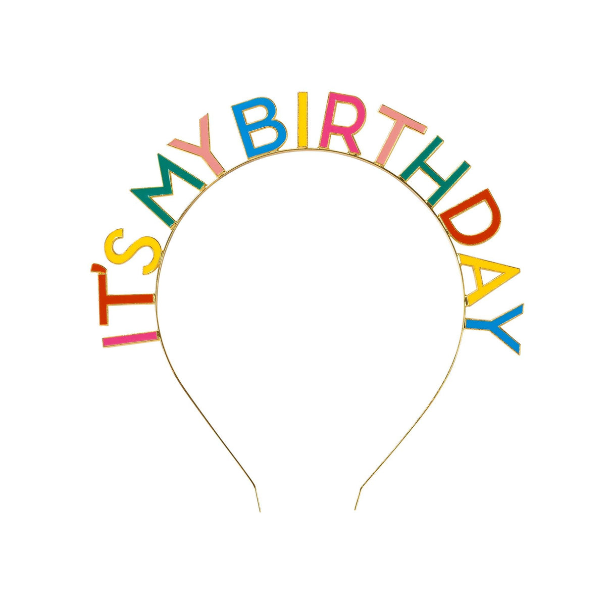 Haarreifen, It´s My Birthday, Regenbogenfarbig