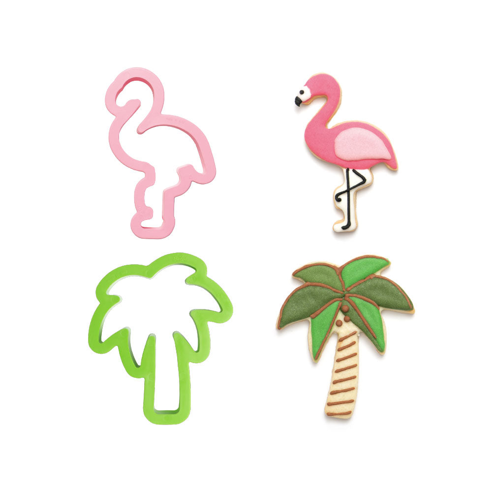 Keksausstecher, Flamingo und Palme