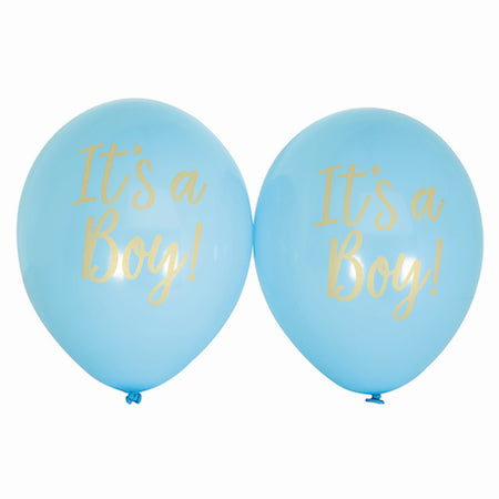 Ballon Set It´s a Boy, blau-gold, 8 Stk