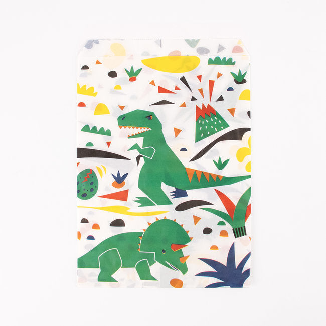 Papiertüten, Dinosaurier bunt, 10 Stk