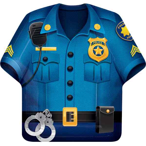 Teller Polizeihemd, 8 Stk