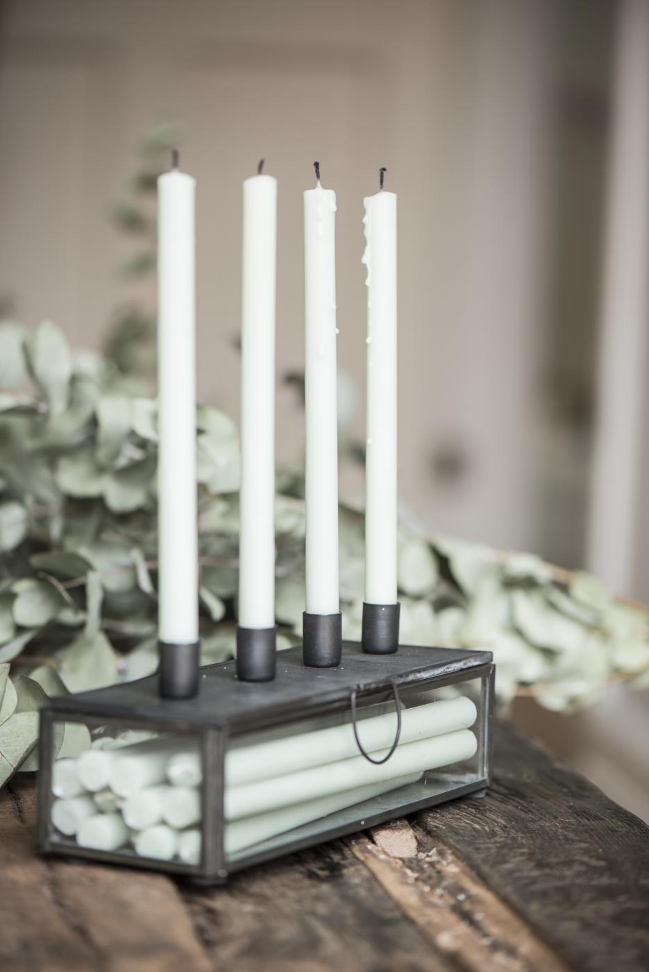 Adventskästchen für 4 dünne Kerzen