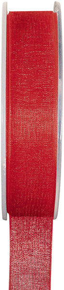 Organza-Schleifenband, rot, 6mm, 20m