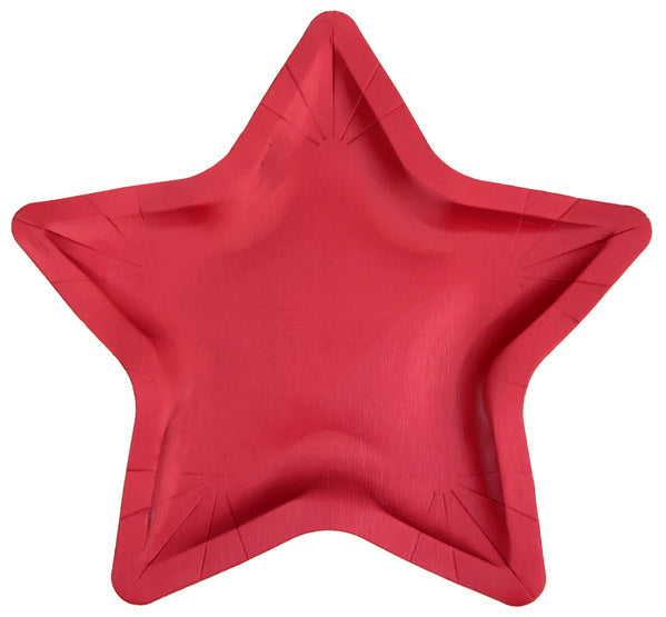 Teller Sternenförmig, rot, 10 Stk