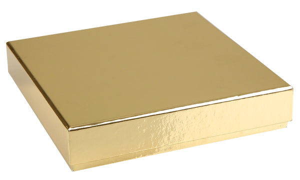 Geschenk-Box Gold, flach, 19x19x3cm, 1 Stk