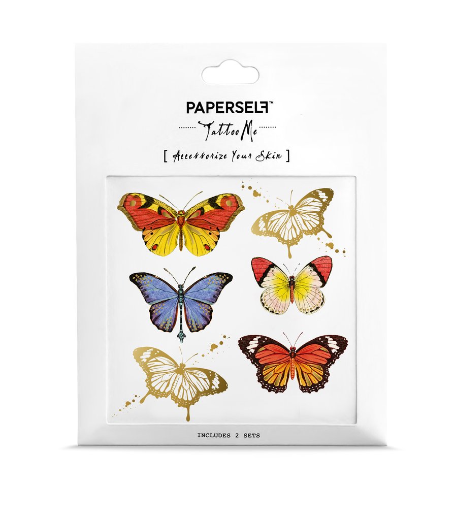 Tattoo Butterflies, 2 Blätter