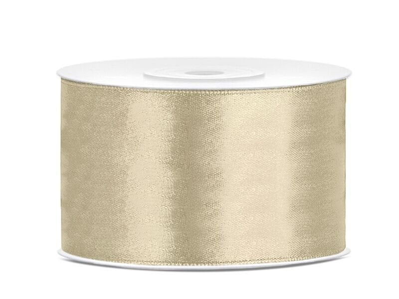 Satin-Schleifenband 50mm x 25m, light-gold