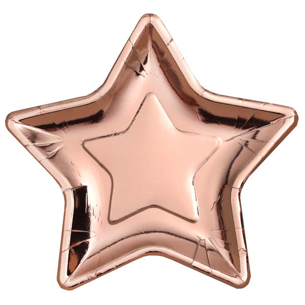 Teller Sternenförmig, rosegold, 10 Stk