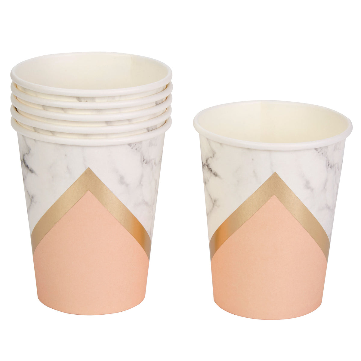 Becher Marmor Apricot-Gold